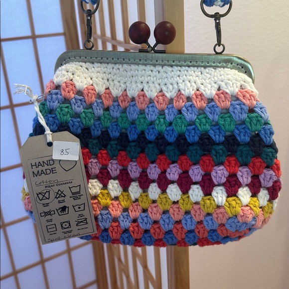 Multicolor Crochet Crossbody Bag - Picture 2 of 8